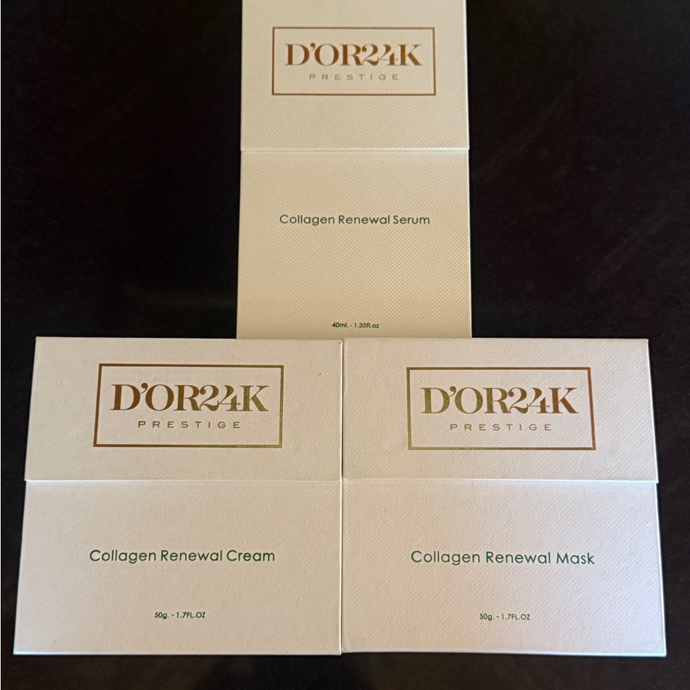 D’OR 24K Collagen Renewal Skincare Set - 3 piece. Brand new